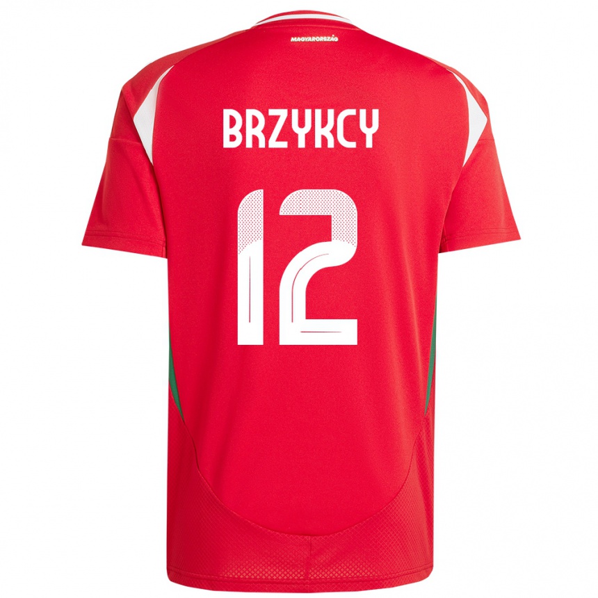 Niño Fútbol Camiseta Hungría Lauren Brzykcy #12 Rojo 1ª Equipación 24-26