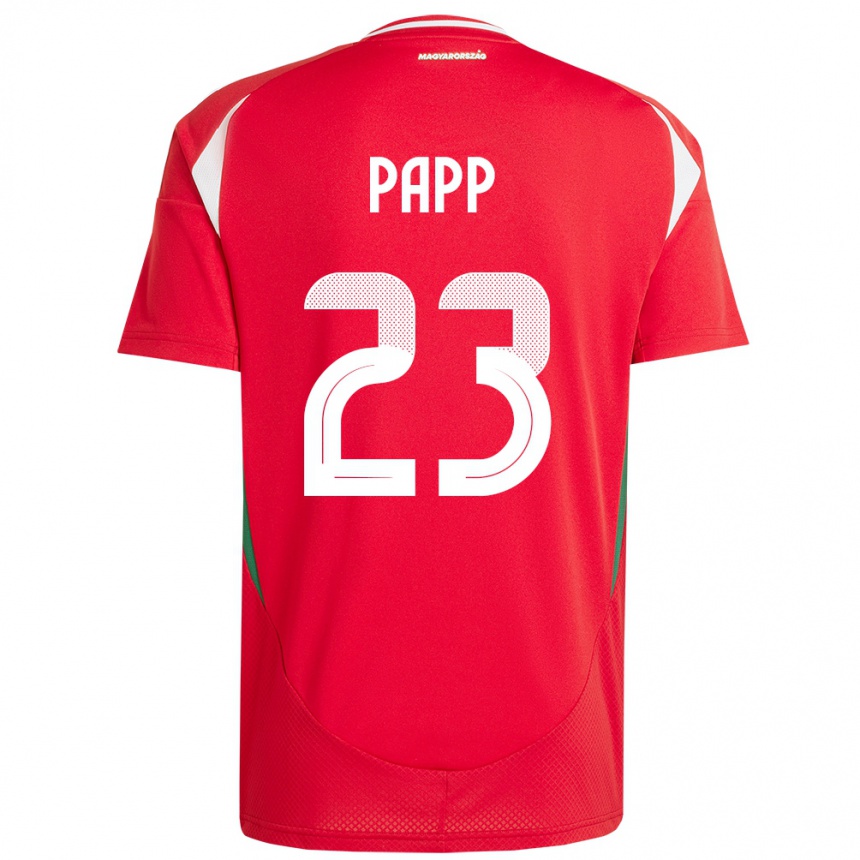 Niño Fútbol Camiseta Hungría Luca Papp #23 Rojo 1ª Equipación 24-26