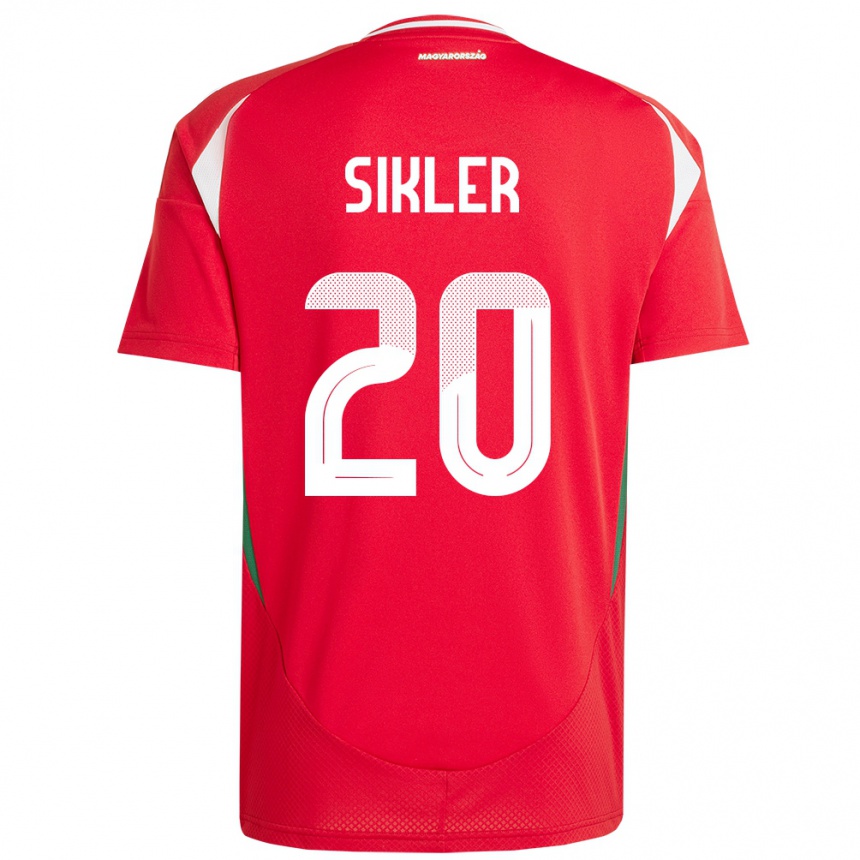 Niño Fútbol Camiseta Hungría Kinga Sikler #20 Rojo 1ª Equipación 24-26