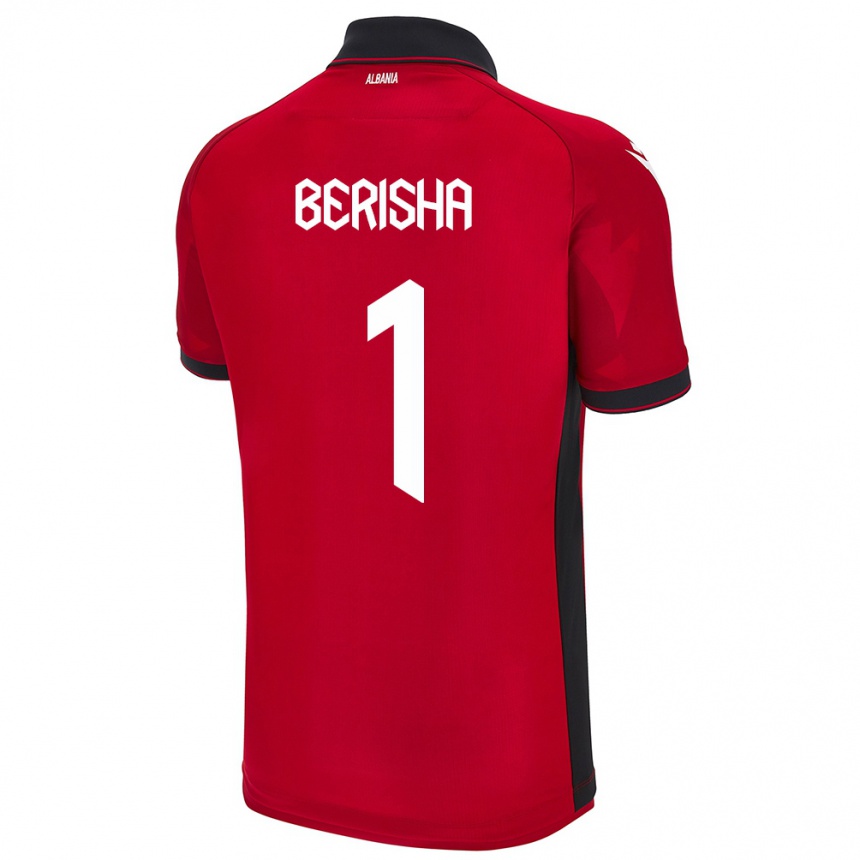 Niño Fútbol Camiseta Albania Etrit Berisha #1 Rojo 1ª Equipación 24-26