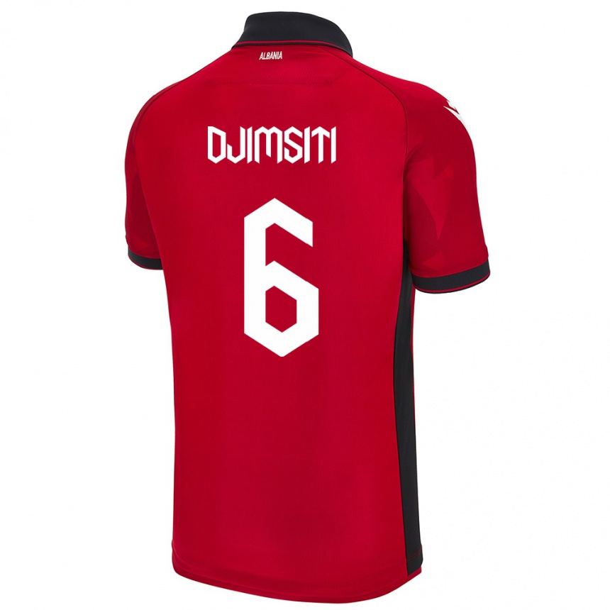 Niño Fútbol Camiseta Albania Berat Djimsiti #6 Rojo 1ª Equipación 24-26