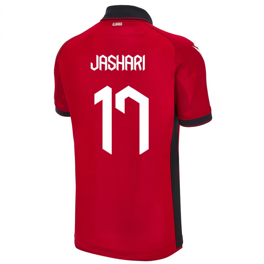 Niño Fútbol Camiseta Albania Elion Jashari #17 Rojo 1ª Equipación 24-26