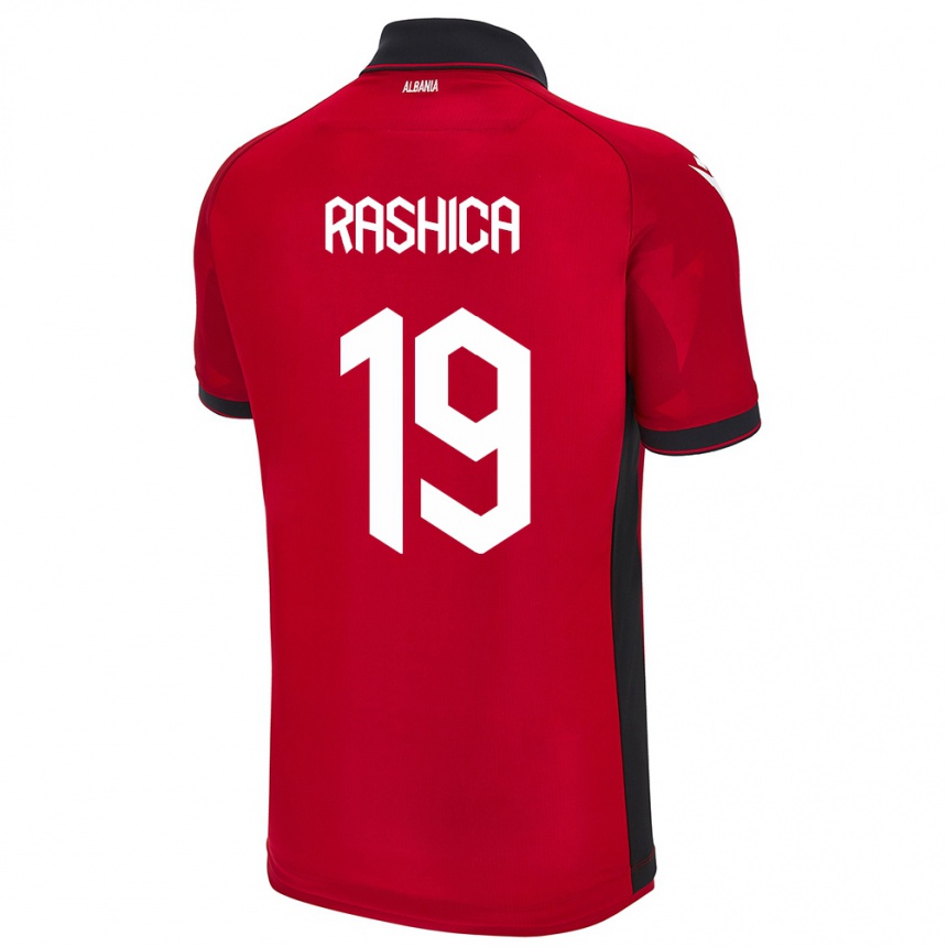 Niño Fútbol Camiseta Albania Ermir Rashica #19 Rojo 1ª Equipación 24-26