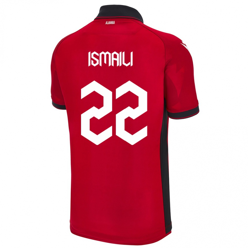 Niño Fútbol Camiseta Albania Ysni Ismaili #22 Rojo 1ª Equipación 24-26