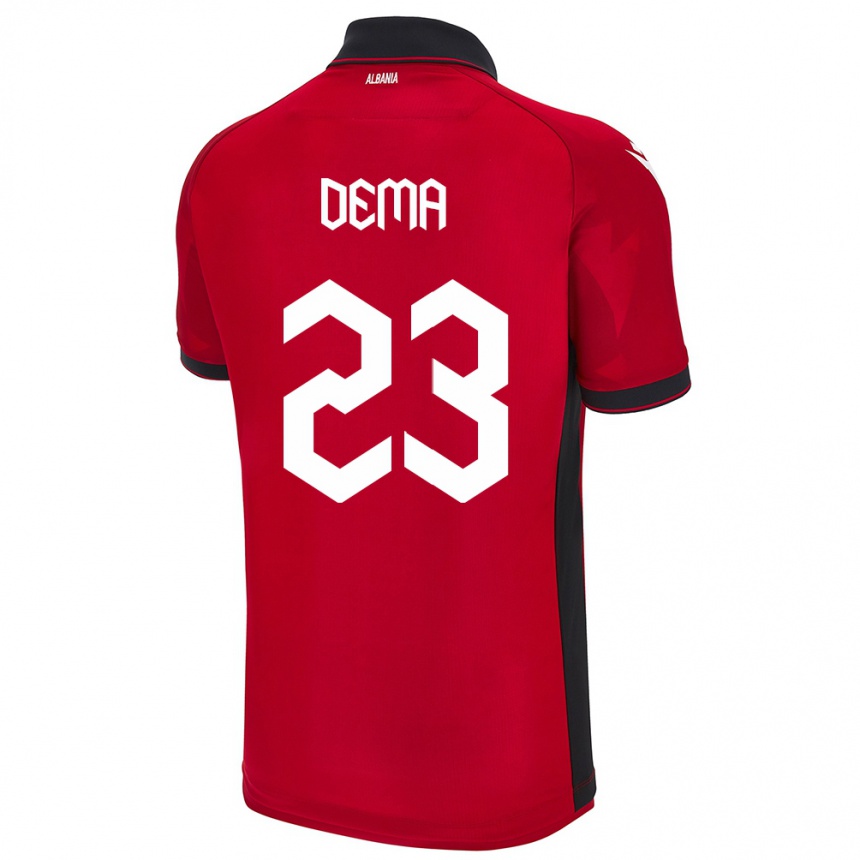 Niño Fútbol Camiseta Albania Endri Dema #23 Rojo 1ª Equipación 24-26