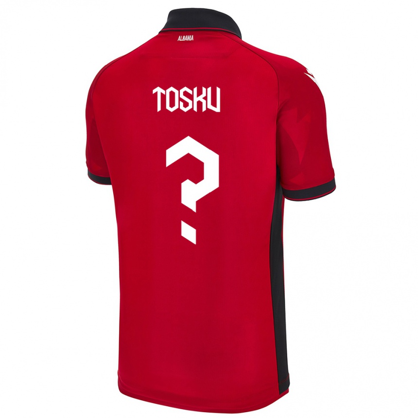 Niño Fútbol Camiseta Albania Frederik Tosku #0 Rojo 1ª Equipación 24-26