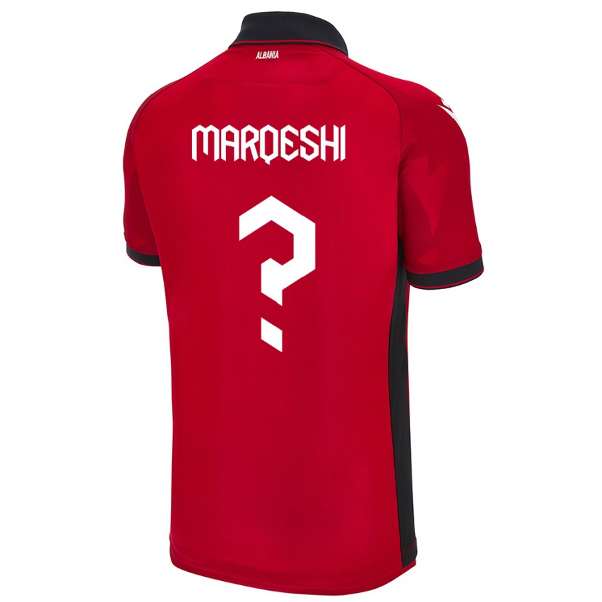 Niño Fútbol Camiseta Albania Ernesto Marqeshi #0 Rojo 1ª Equipación 24-26