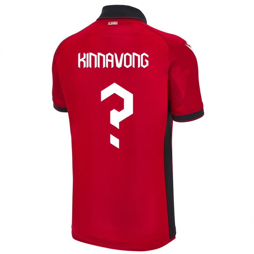 Niño Fútbol Camiseta Albania Jordan Kinnavong #0 Rojo 1ª Equipación 24-26