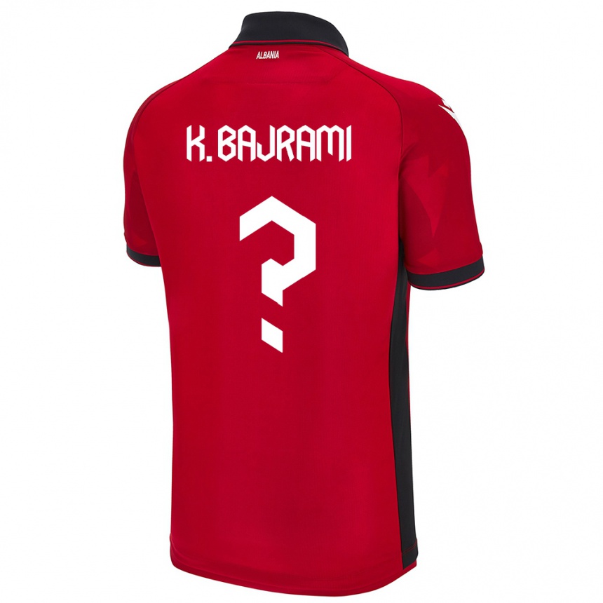 Niño Fútbol Camiseta Albania Klevi Bajrami #0 Rojo 1ª Equipación 24-26