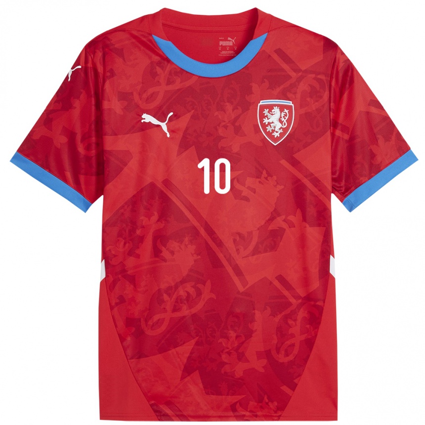 Niño Fútbol Camiseta Chequia Kristýna Růžičková #10 Rojo 1ª Equipación 24-26