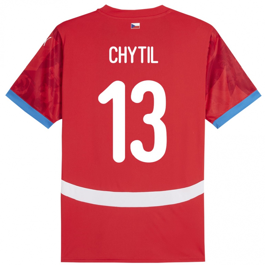 Niño Fútbol Camiseta Chequia Mojmir Chytil #13 Rojo 1ª Equipación 24-26