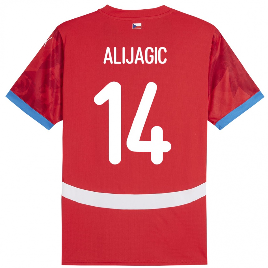 Niño Fútbol Camiseta Chequia Denis Alijagic #14 Rojo 1ª Equipación 24-26