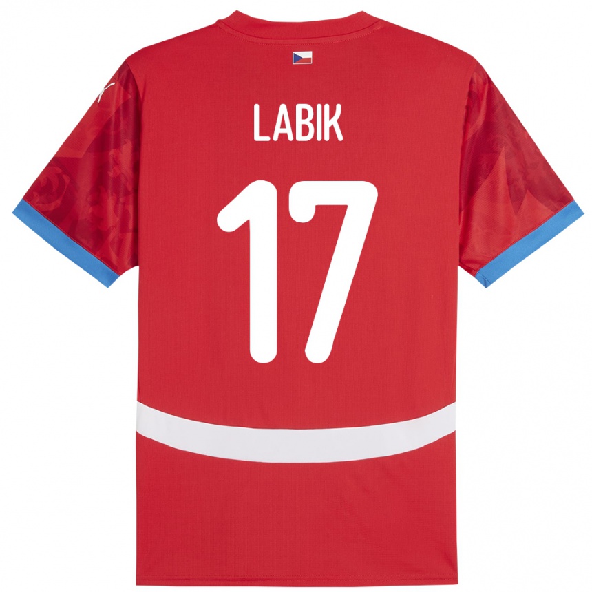 Niño Fútbol Camiseta Chequia Albert Labik #17 Rojo 1ª Equipación 24-26