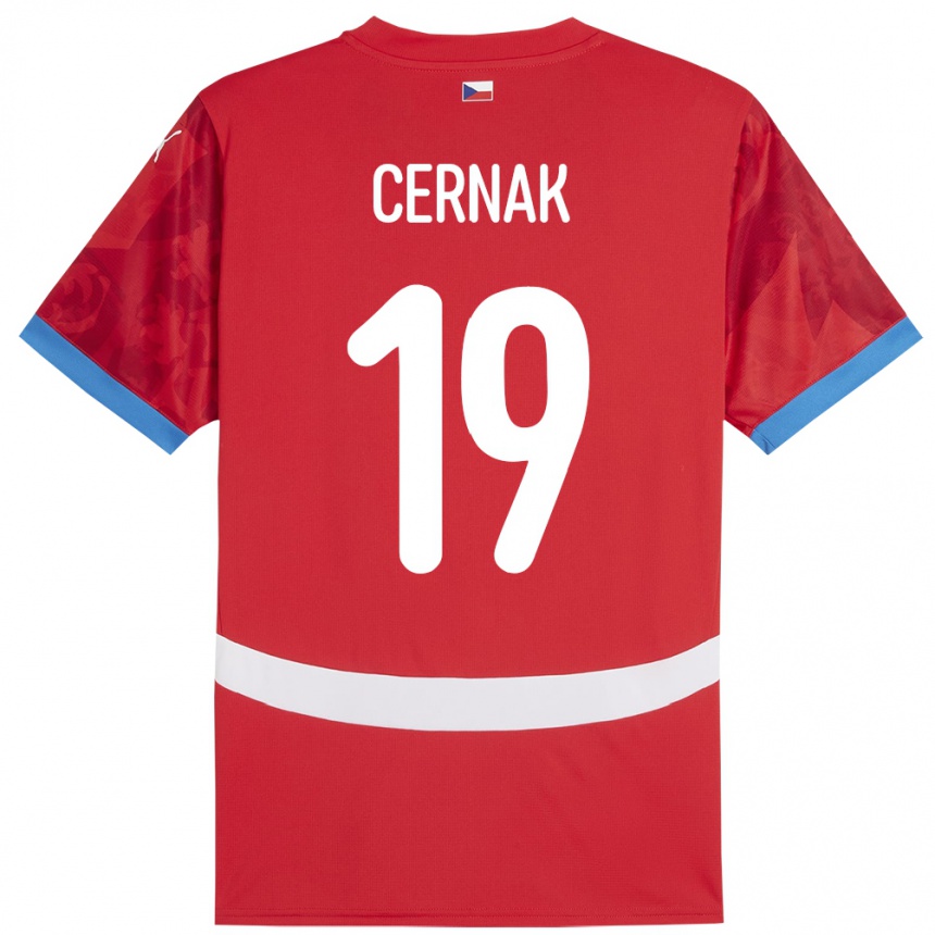 Niño Fútbol Camiseta Chequia Michal Cernak #19 Rojo 1ª Equipación 24-26