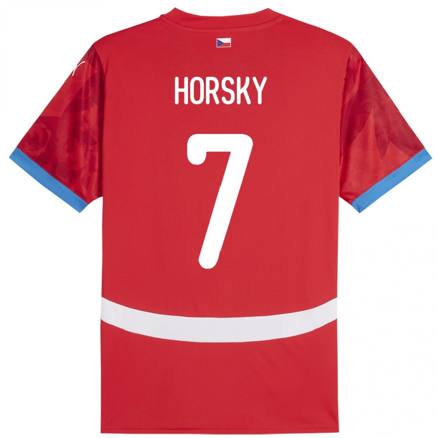 Niño Fútbol Camiseta Chequia Filip Horsky #7 Rojo 1ª Equipación 24-26