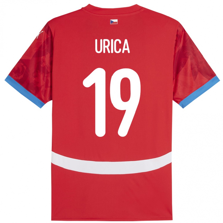 Niño Fútbol Camiseta Chequia Filip Urica #19 Rojo 1ª Equipación 24-26