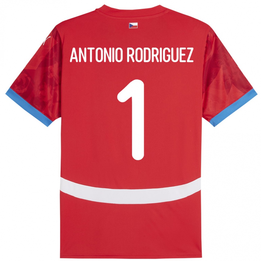 Niño Fútbol Camiseta Chequia Pedro Antonio Rodriguez #1 Rojo 1ª Equipación 24-26