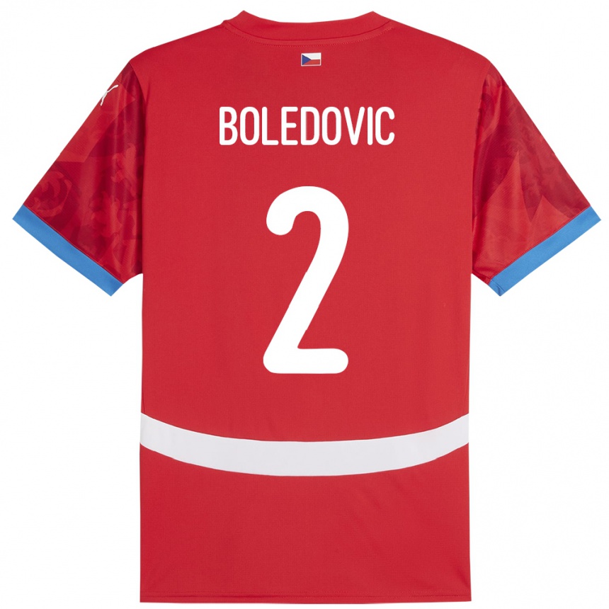 Niño Fútbol Camiseta Chequia Tobias Boledovic #2 Rojo 1ª Equipación 24-26