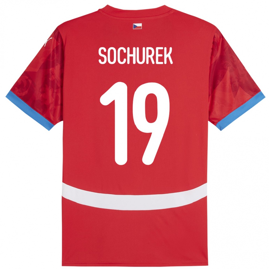 Niño Fútbol Camiseta Chequia Hugo Sochurek #19 Rojo 1ª Equipación 24-26