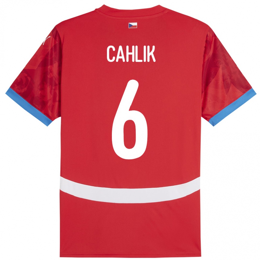 Niño Fútbol Camiseta Chequia Jakub Cahlik #6 Rojo 1ª Equipación 24-26