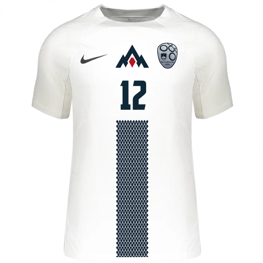 Niño Fútbol Camiseta Eslovenia Tanej Handanovic #12 Blanco 1ª Equipación 24-26