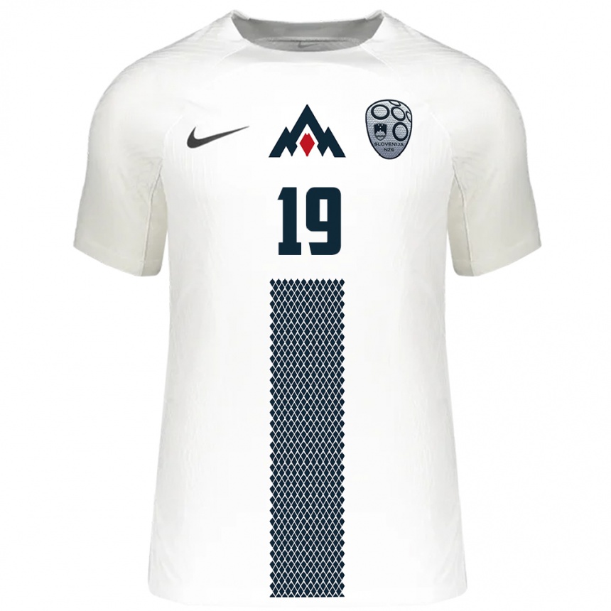 Niño Fútbol Camiseta Eslovenia Aldin Jakupovic #19 Blanco 1ª Equipación 24-26