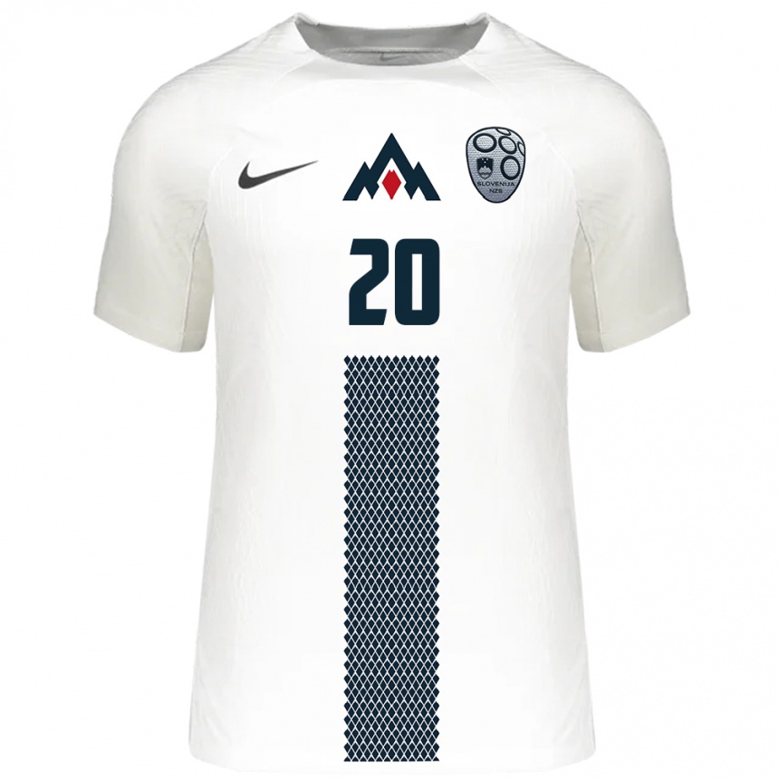 Niño Fútbol Camiseta Eslovenia Arman Durmisi #20 Blanco 1ª Equipación 24-26