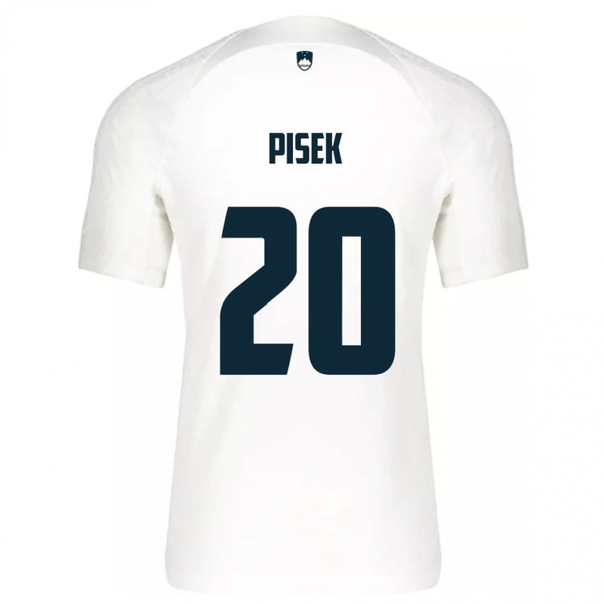 Niño Fútbol Camiseta Eslovenia Jost Pisek #20 Blanco 1ª Equipación 24-26