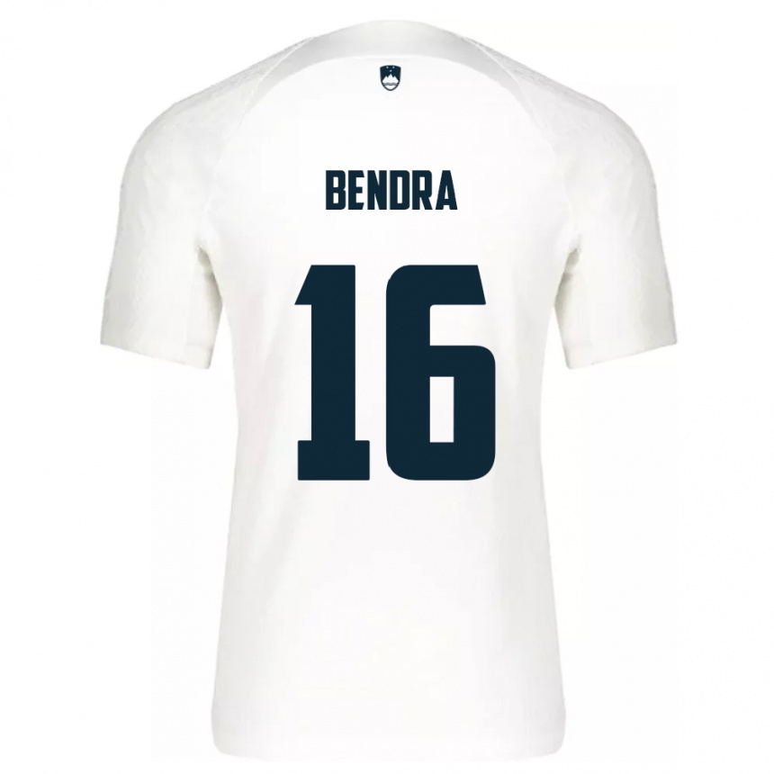 Niño Fútbol Camiseta Eslovenia Kristjan Bendra #16 Blanco 1ª Equipación 24-26