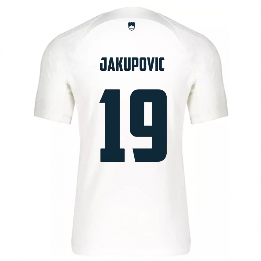 Niño Fútbol Camiseta Eslovenia Aldin Jakupovic #19 Blanco 1ª Equipación 24-26