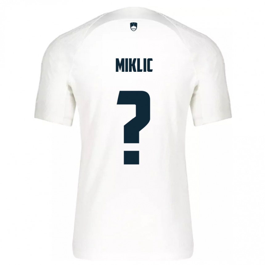 Niño Fútbol Camiseta Eslovenia Andraz Miklic #0 Blanco 1ª Equipación 24-26