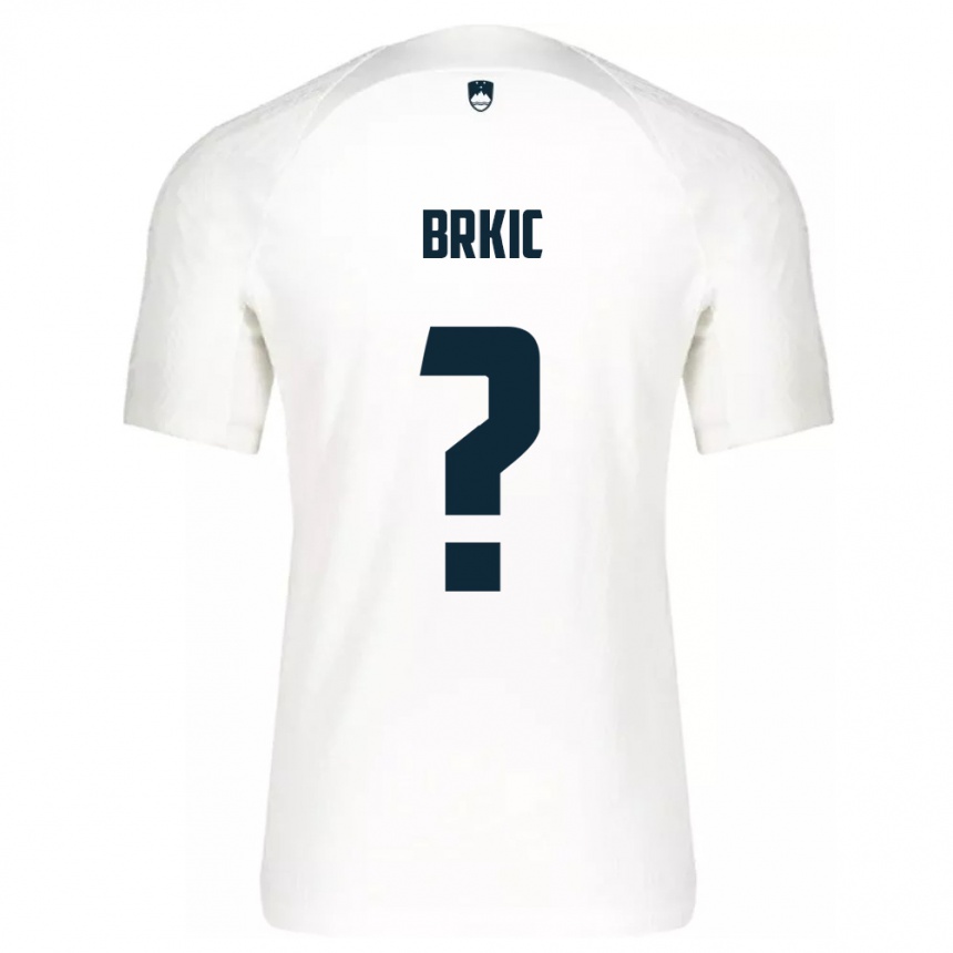 Niño Fútbol Camiseta Eslovenia Timotej Brkic #0 Blanco 1ª Equipación 24-26