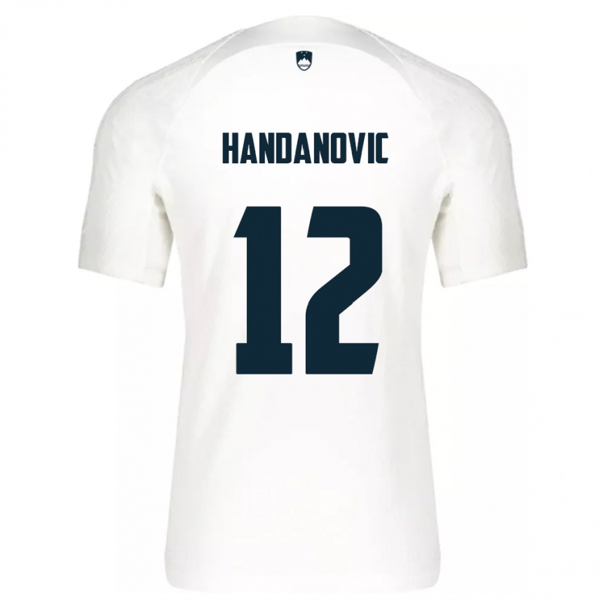 Niño Fútbol Camiseta Eslovenia Tanej Handanovic #12 Blanco 1ª Equipación 24-26