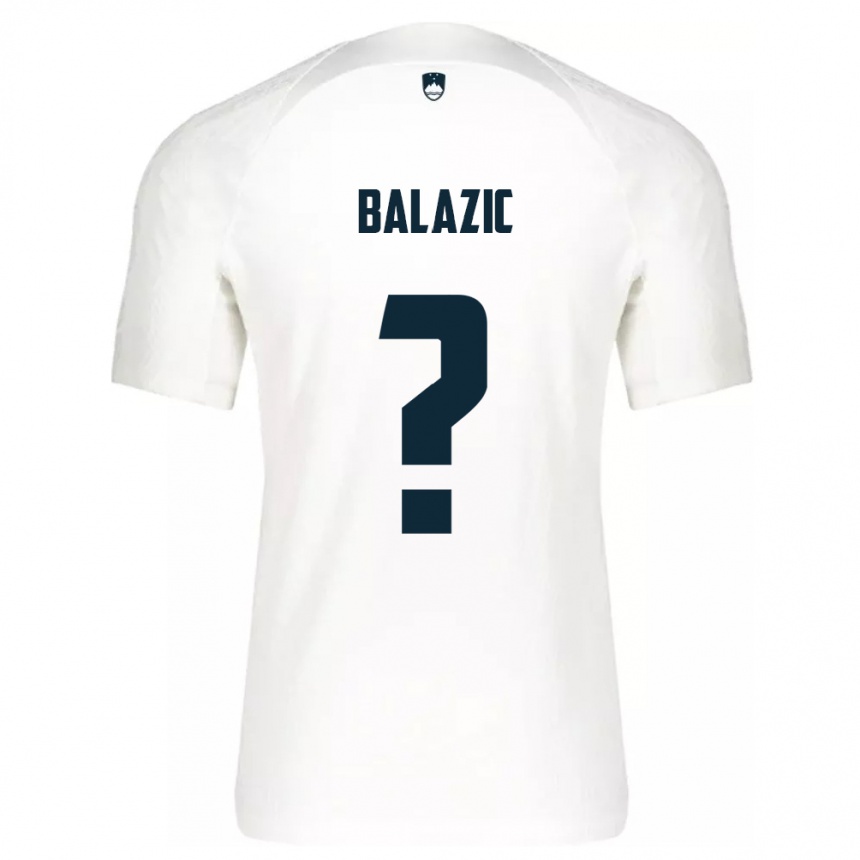 Niño Fútbol Camiseta Eslovenia Jan Balazic #0 Blanco 1ª Equipación 24-26