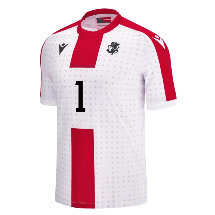 Niño Fútbol Camiseta Georgia Giorgi Loria #1 Blanco 1ª Equipación 24-26