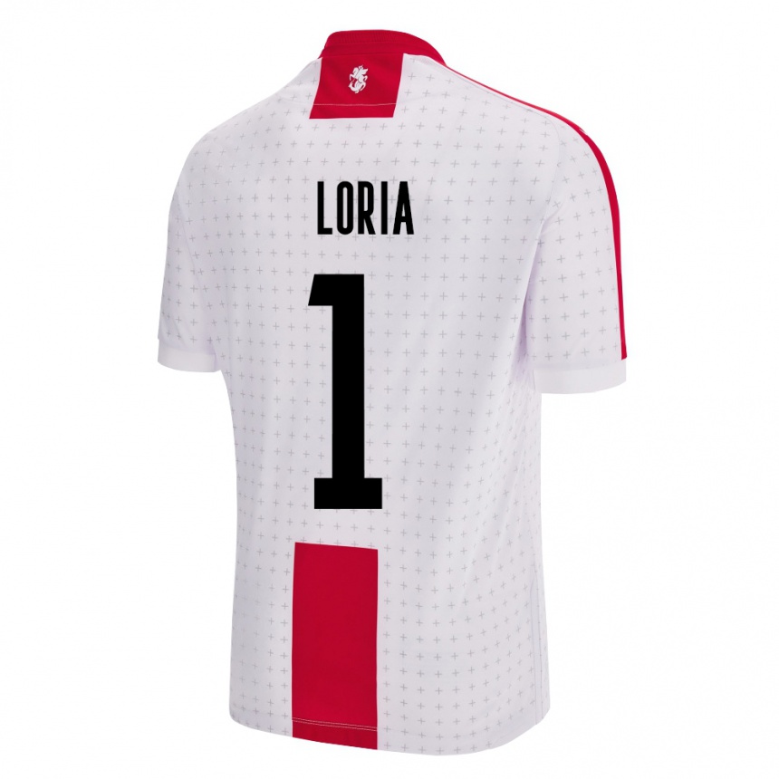 Niño Fútbol Camiseta Georgia Giorgi Loria #1 Blanco 1ª Equipación 24-26