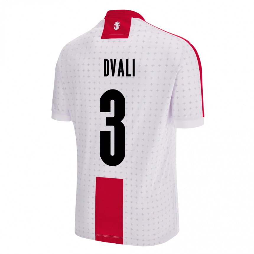 Niño Fútbol Camiseta Georgia Lasha Dvali #3 Blanco 1ª Equipación 24-26