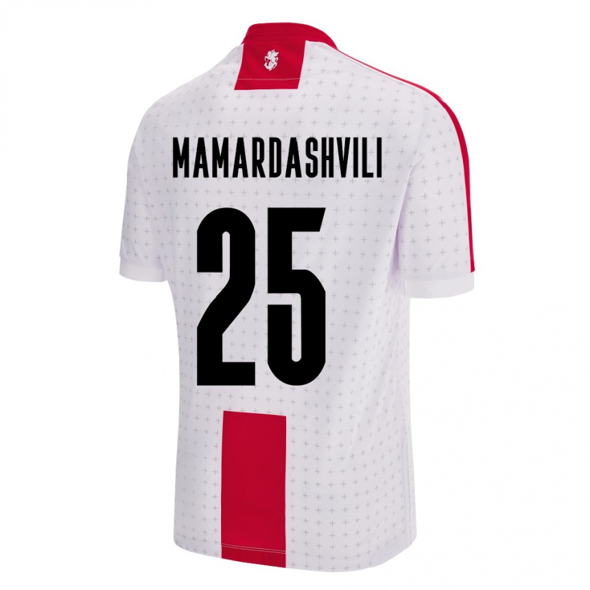 Niño Fútbol Camiseta Georgia Giorgi Mamardashvili #25 Blanco 1ª Equipación 24-26