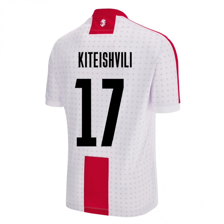 Niño Fútbol Camiseta Georgia Otar Kiteishvili #17 Blanco 1ª Equipación 24-26