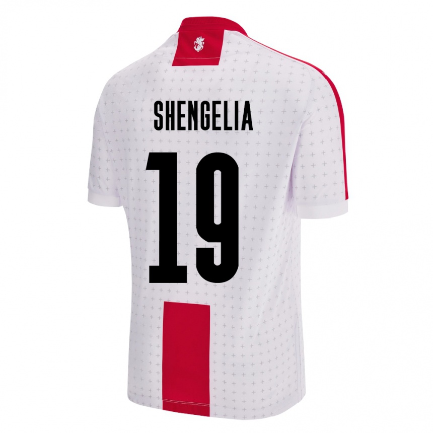 Niño Fútbol Camiseta Georgia Levan Shengelia #19 Blanco 1ª Equipación 24-26