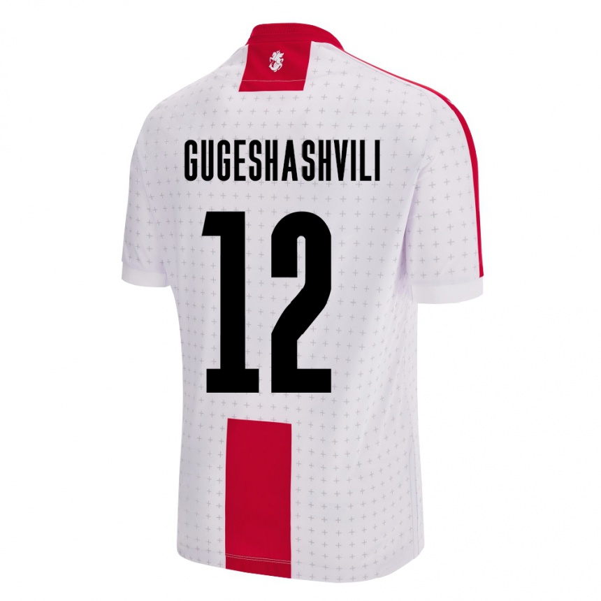 Niño Fútbol Camiseta Georgia Luka Gugeshashvili #12 Blanco 1ª Equipación 24-26