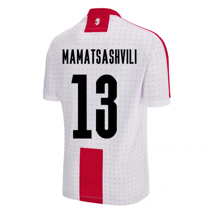 Niño Fútbol Camiseta Georgia Saba Mamatsashvili #13 Blanco 1ª Equipación 24-26