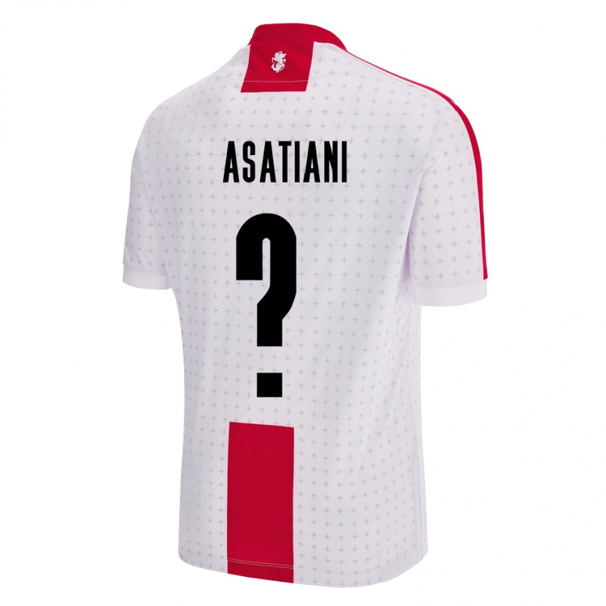 Niño Fútbol Camiseta Georgia Davit Asatiani #0 Blanco 1ª Equipación 24-26