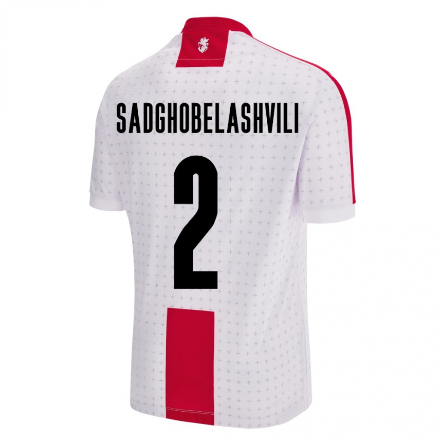 Niño Fútbol Camiseta Georgia Gela Sadghobelashvili #2 Blanco 1ª Equipación 24-26