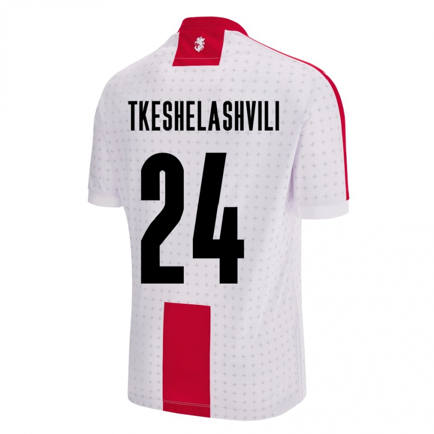 Niño Fútbol Camiseta Georgia Amiran Tkeshelashvili #24 Blanco 1ª Equipación 24-26