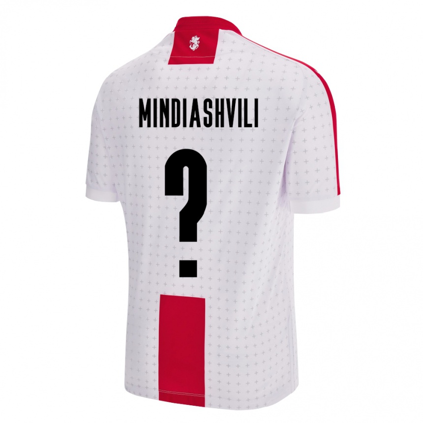 Niño Fútbol Camiseta Georgia Tornike Mindiashvili #0 Blanco 1ª Equipación 24-26