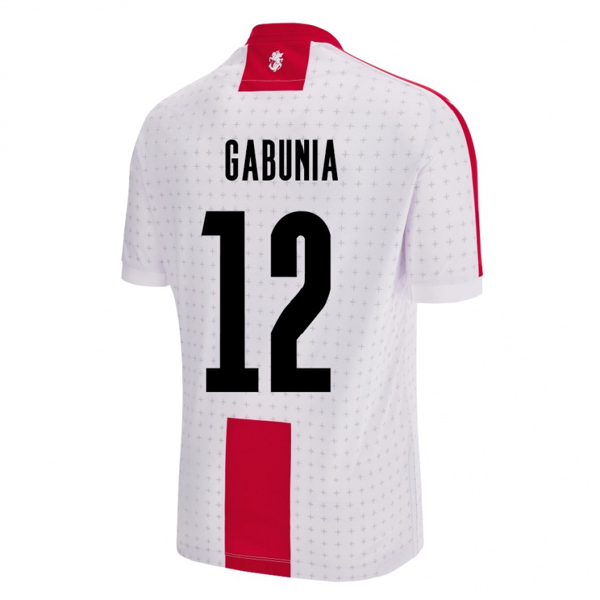 Niño Fútbol Camiseta Georgia Tatia Gabunia #12 Blanco 1ª Equipación 24-26