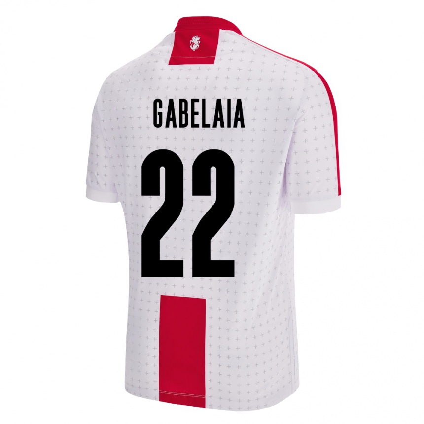 Niño Fútbol Camiseta Georgia Svetalna Gabelaia #22 Blanco 1ª Equipación 24-26