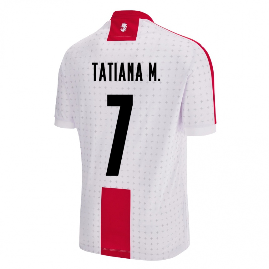 Niño Fútbol Camiseta Georgia Tatiana Matveeva #7 Blanco 1ª Equipación 24-26