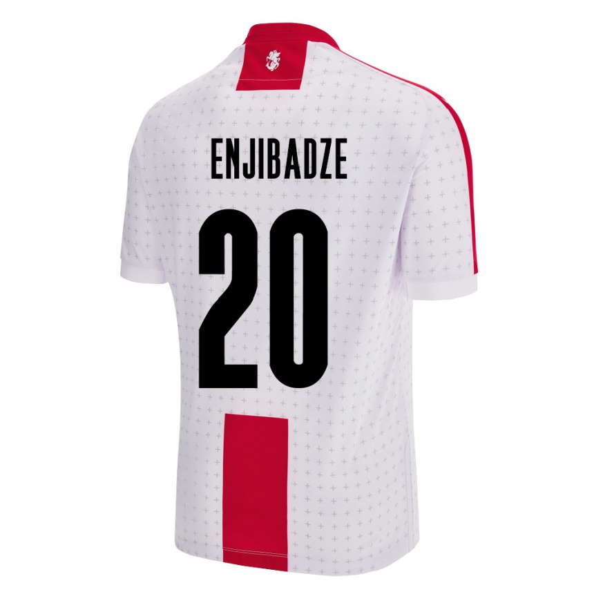 Niño Fútbol Camiseta Georgia Elene Enjibadze #20 Blanco 1ª Equipación 24-26